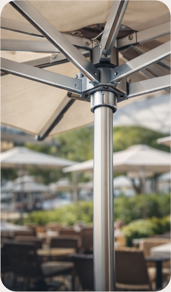 cafe semsiyesi alüminyum govde